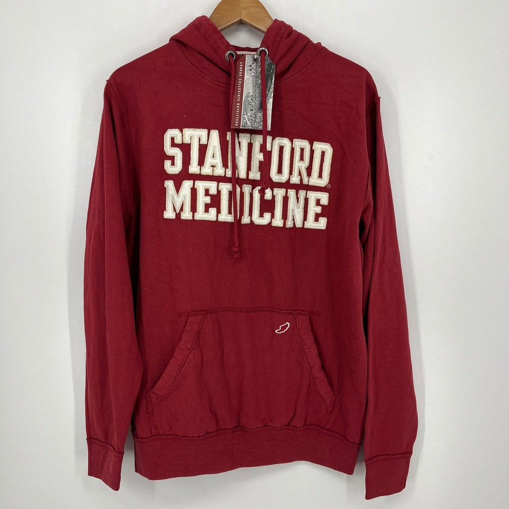 League Stanford Medicine Hoodie Mens Large Maroon Rockland New NWT